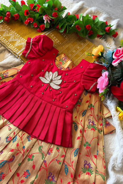 Paithani X Lotus Kids dress  SS882