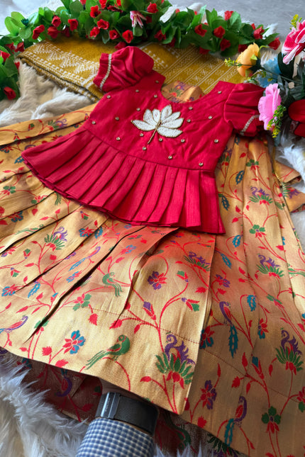 Paithani X Lotus Kids dress  SS882