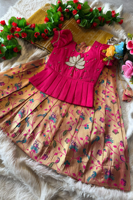 Paithani X Lotus Kids dress  SS882