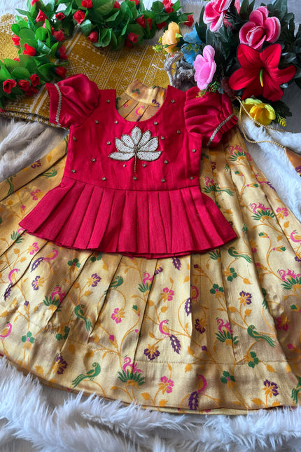 Paithani X Lotus Kids dress  SS882