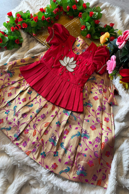 Paithani X Lotus Kids dress  SS882