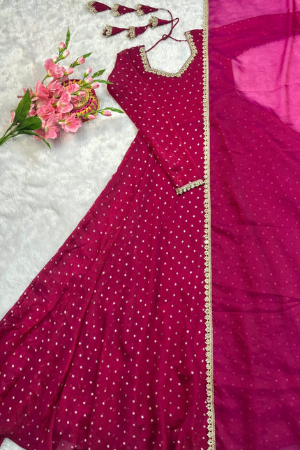 Party wear gown with dupatta SS878