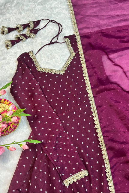 Party wear gown with dupatta SS878