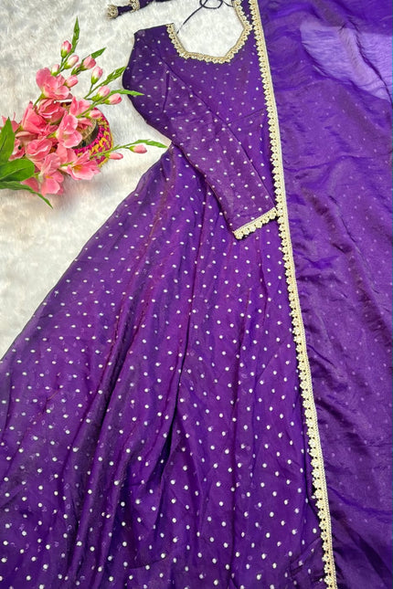 Party wear gown with dupatta SS878