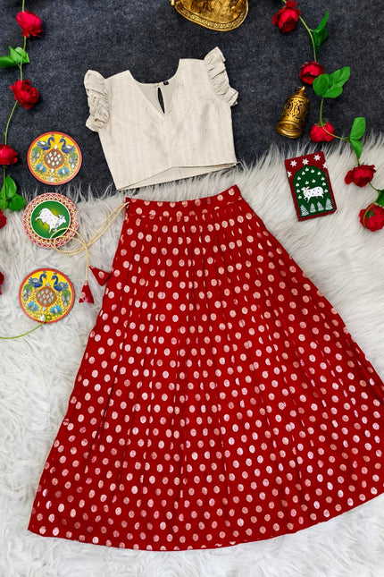 Polka Lehenga Choli for Girl SS894