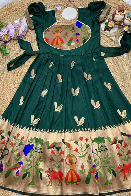 PAITHANI BORDER Designer Kids Gown SS900