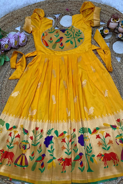 PAITHANI BORDER Designer Kids Gown SS900