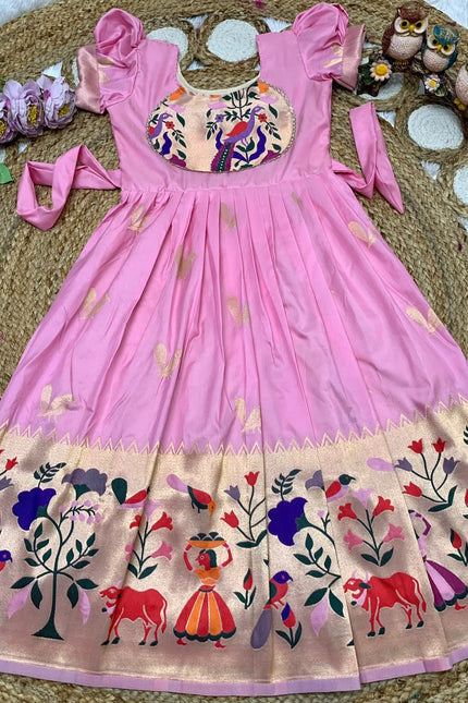 PAITHANI BORDER Designer Kids Gown SS900
