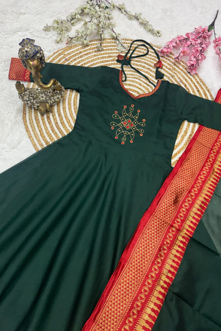 Span cotton fabric vintage gown SS899