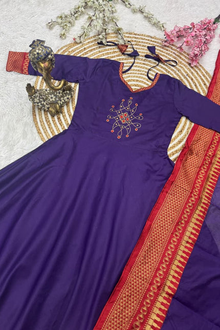 Span cotton fabric vintage gown SS899