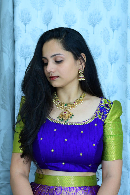 Semi Kanchi Pattu Mother & Daughter combo SS913