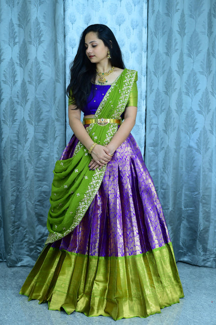 Semi Kanchi Pattu Mother & Daughter combo SS913