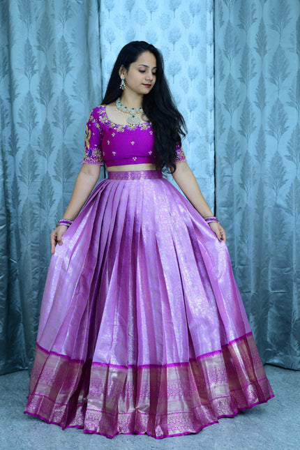 Semi Kanchipattu Lehanga Family Combo SS912