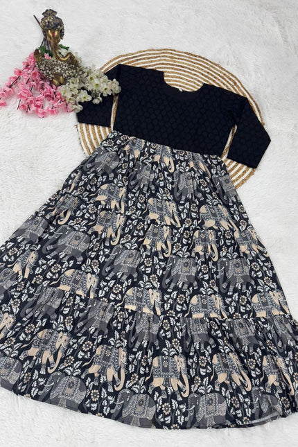 soft muslin kalamkari print Gown SS901