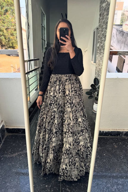 soft muslin kalamkari print Gown SS901