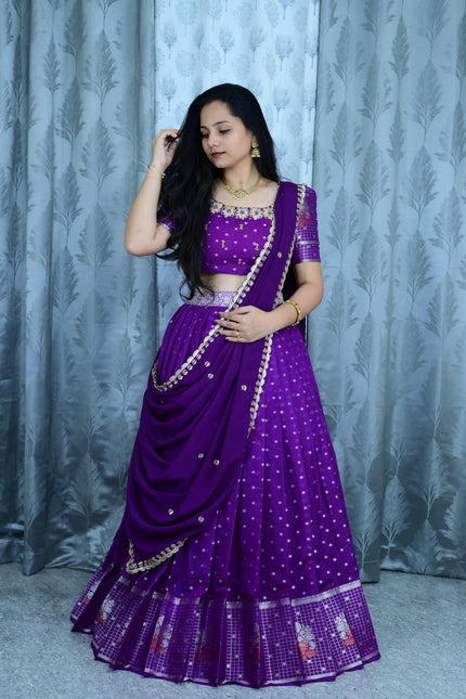 Beautiful Banarasi Maggam work lehanga SS911