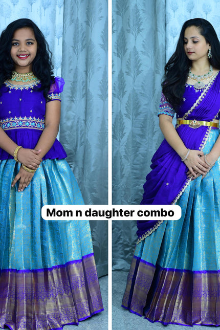 soft Banarasi Maggam work Family combo SS910
