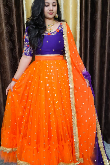 Dyable pure Georgette Mother & Daughter combo SS905
