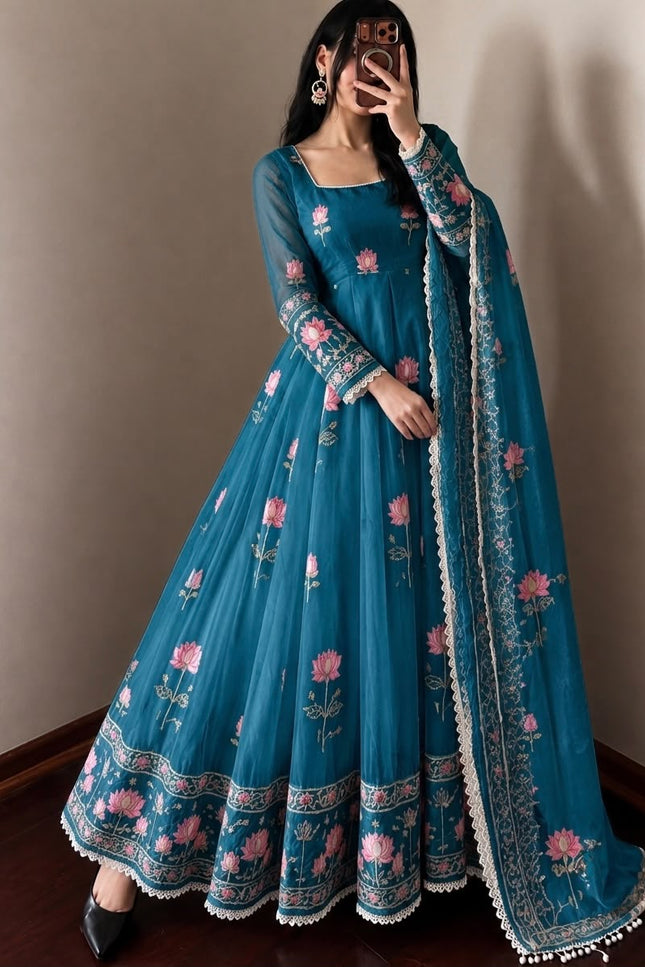 Designer Gown with Heavy sequence work  SS849