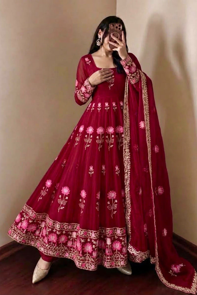 Designer Gown with Heavy sequence work  SS849