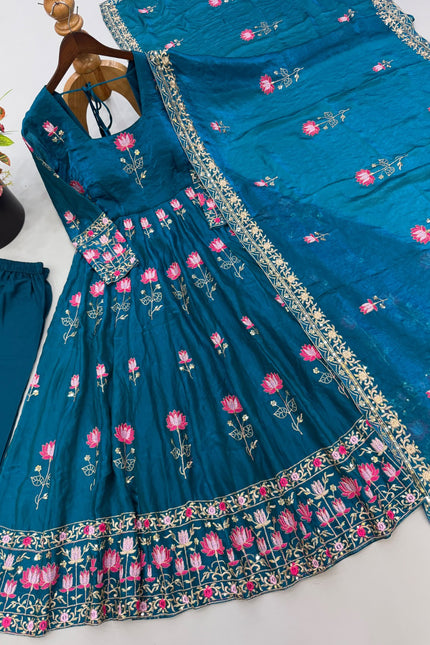 Designer Gown with Heavy sequence work  SS849