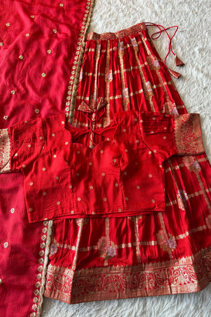 Floral Chex Theme Lehenga SS918