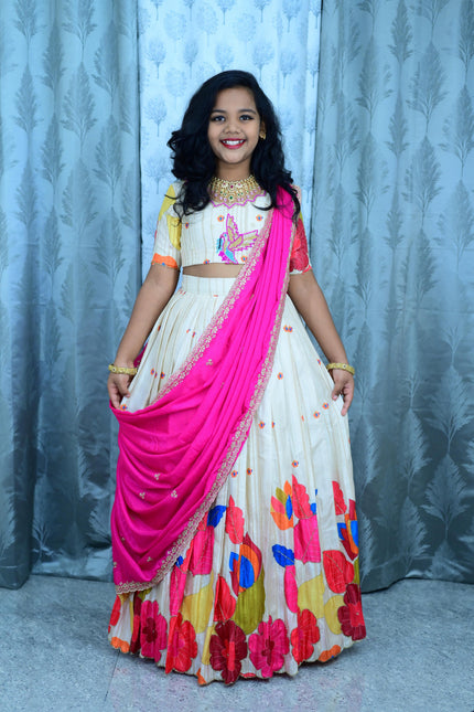 Soft pure banglore silk floral design festive collection SS962