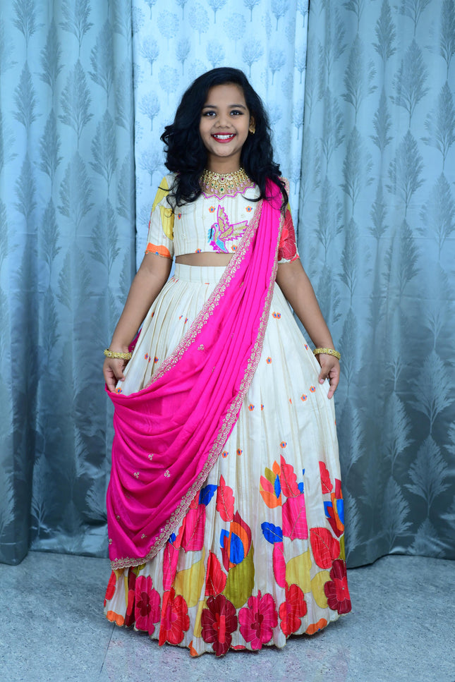 Soft pure banglore silk floral design festive collection SS962