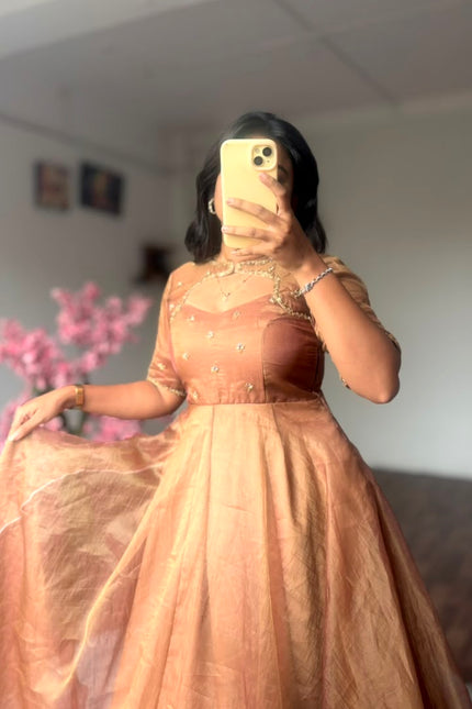 Golden Charm luxury Party wear Gown SS929