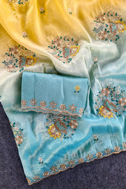 Pure soft pedding concept saree SS947