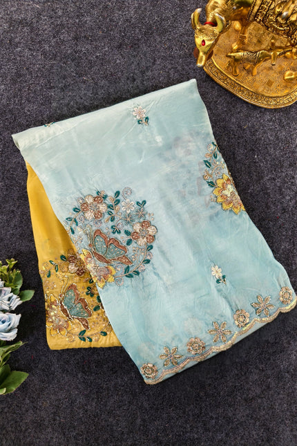 Pure soft pedding concept saree SS947