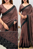 Blouse unstitched / Brown