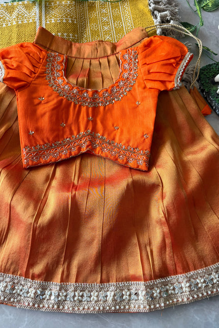Kanjivaram Maggam Girls Dress SS955