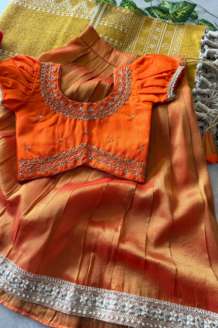 Kanjivaram Maggam Girls Dress SS955