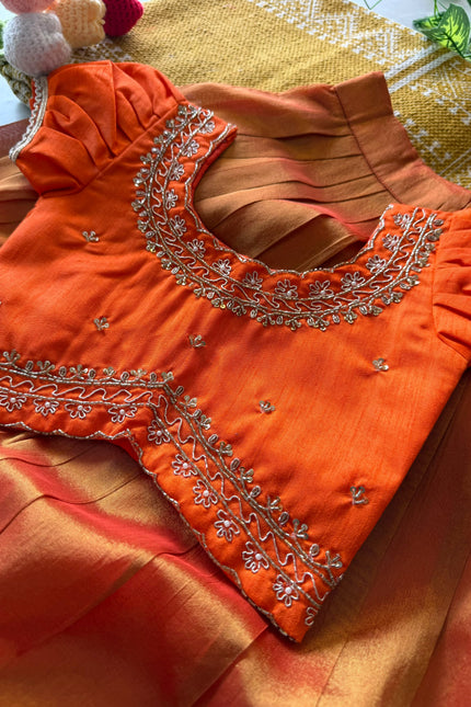 Kanjivaram Maggam Girls Dress SS955