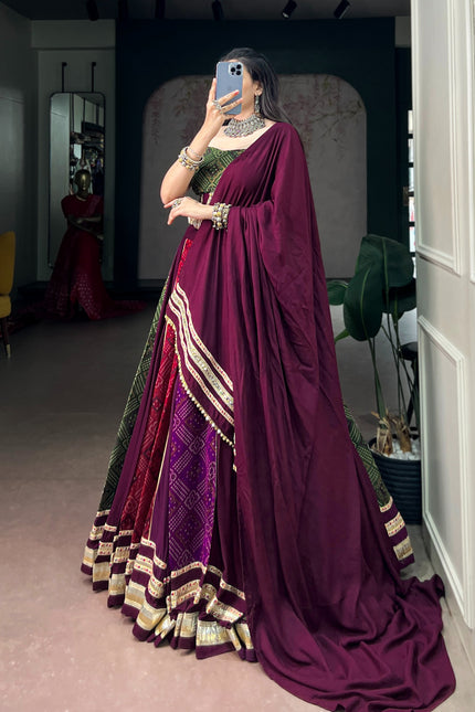 A graceful Rayon Dandiya lehenga SS439