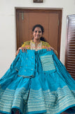 Blouse unstitched / skyblue