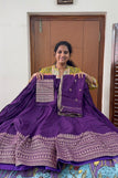 Blouse unstitched / Deep purple
