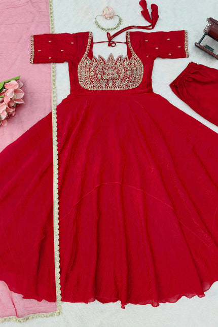 Latest Trending Lotus Cutwork gown SS421