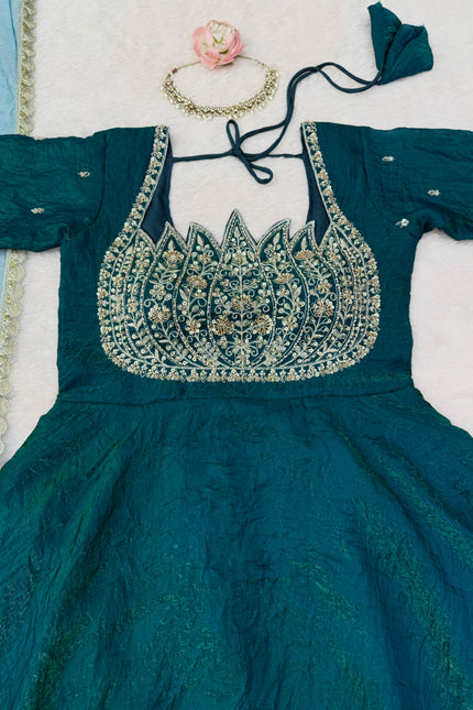 Latest Trending Lotus Cutwork gown SS421