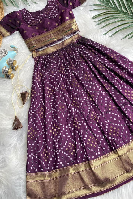 Charming Bandhani skirt and top set for girls SS556