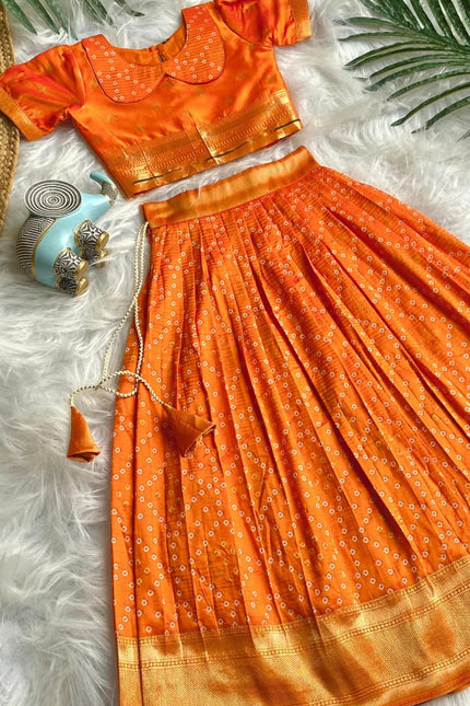 Charming Bandhani skirt and top set for girls SS556
