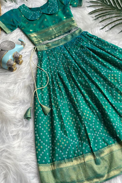 Charming Bandhani skirt and top set for girls SS556