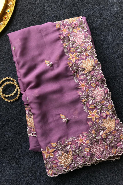 GEORGETTE TISSUE SILK SAREES  SS603