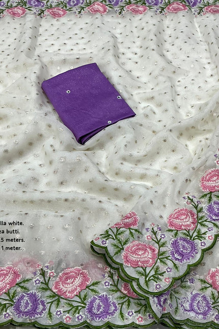 soft organza feel saree SS604