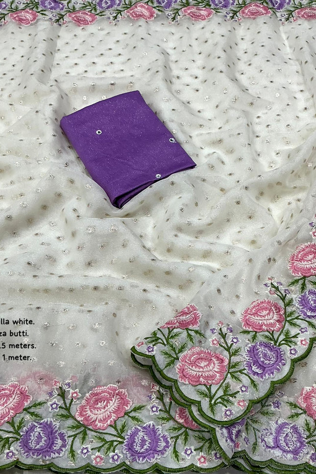soft organza feel saree SS604