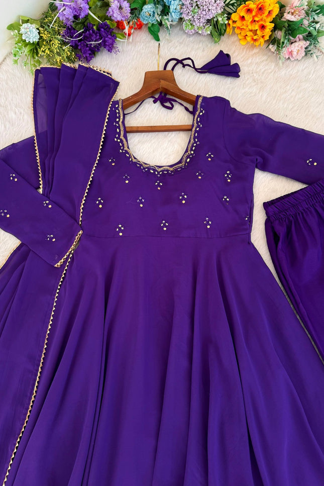 Beautiful Georgette Gown set SS614