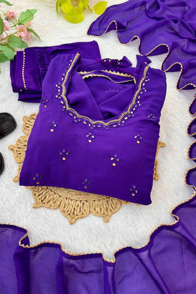 Beautiful Georgette Gown set SS614