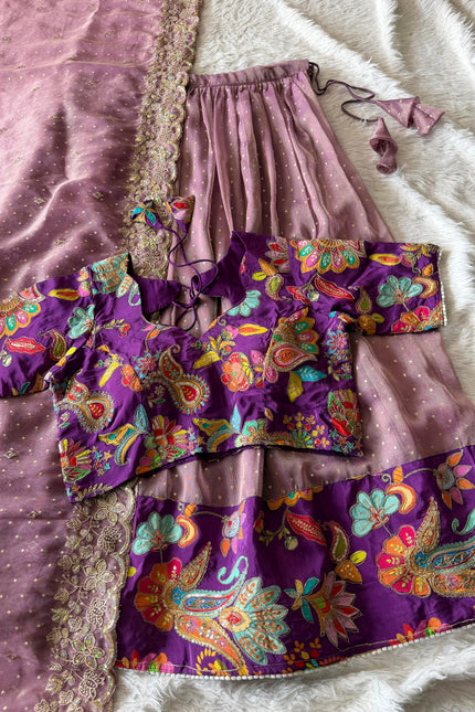 Soft salsa fabric Lehanga SS762