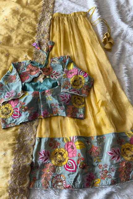 Soft salsa fabric Lehanga SS762